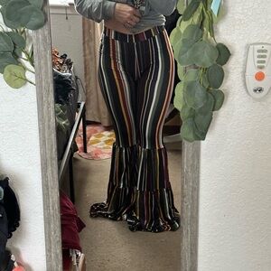 Striped Wide Leg Pants
